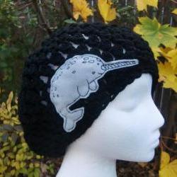 Black Narwhal Slouchy Hat
